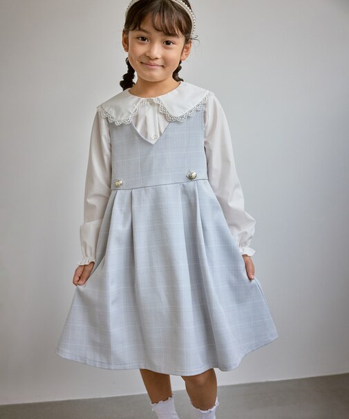 【KIDS/キッズ】フレアタックジャンパースカート