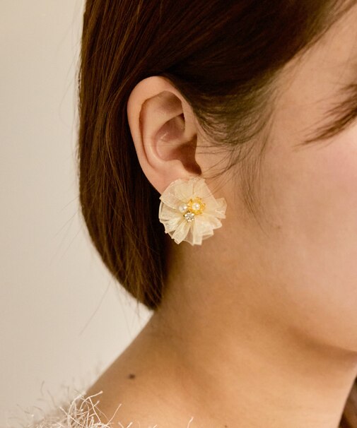 チュールイヤリング