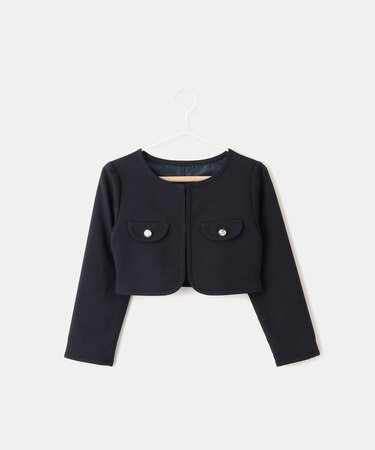 【KIDS/キッズ】パイピングノーカラージャケット