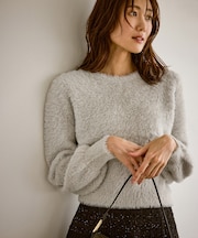 ショートフェザーニットプルオーバー