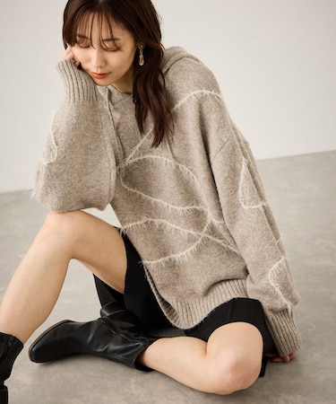 コードリンキングニットフーディ