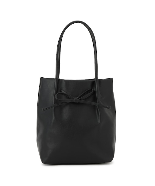 洗えるバッグ リボンディティールトートバッグ/イージーケア