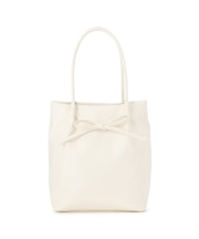 洗えるバッグ リボンディティールトートバッグ/イージーケア