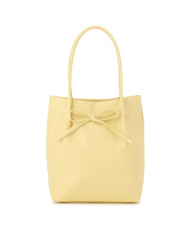 洗えるバッグ リボンディティールトートバッグ/イージーケア