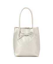 洗えるバッグ リボンディティールトートバッグ/イージーケア