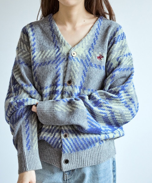 【BEVERLY HILLS POLO CLUB/ビバリーヒルズポロクラブ】モヘヤタッチカーディガン