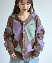 【BEVERLY HILLS POLO CLUB/ビバリーヒルズポロクラブ】モヘヤタッチカーディガン