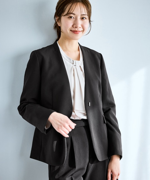 360°ウルトラストレッチ ノーカラージャケット/UVカット・花粉ガード・セットアップ対応