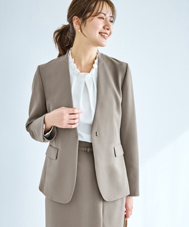 360°ウルトラストレッチ ノーカラージャケット/UVカット・花粉ガード・セットアップ対応