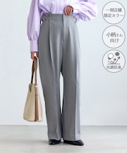 【低身長・小柄さんサイズ】クリアツイルワイドパンツ/セレモニー・セットアップ対応