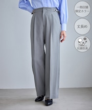【WEB限定・丈長め】クリアツイルサイドベルトワイドパンツ/セレモニー・セットアップ対応