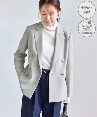 【低身長・小柄さんサイズ】クリアツイル金ボタンジャケット/セレモニー・セットアップ対応