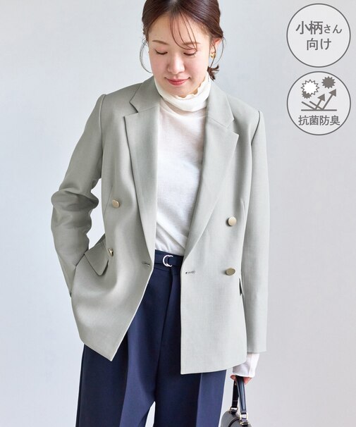 【低身長・小柄さんサイズ】クリアツイル金ボタンジャケット/セレモニー・セットアップ対応