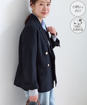 【低身長・小柄さんサイズ】クリアツイル金ボタンジャケット/セレモニー・セットアップ対応