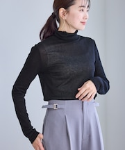 ラメシアーリブタートルトップス