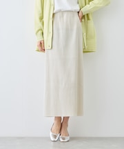 トタンテレコ Iラインリブニットスカート