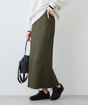 トタンテレコ Iラインリブニットスカート