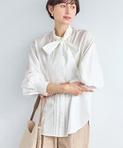ボウタイリボンシャツ/花粉ガード・防シワ