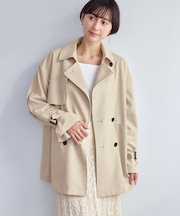 ミドル丈トレンチコート/撥水・花粉ガード