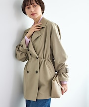 ミドル丈トレンチコート/撥水・花粉ガード