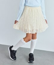 【KIDS/キッズ】インパンツ付きレースマーメイドミニスカート/リンクコーデ