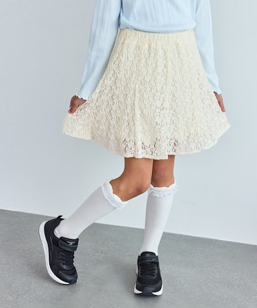 【KIDS/キッズ】インパンツ付きレースマーメイドミニスカート/リンクコーデ