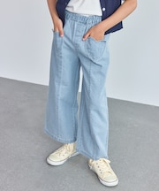 【KIDS/キッズ】ハートポケットストレートワイドデニムパンツ