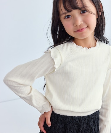 【KIDS/キッズ】プチフリルカットソートップス