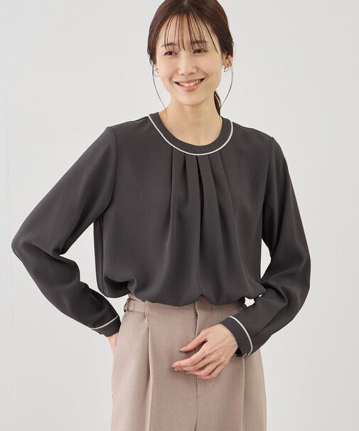 【WEB限定サイズ】配色アソートフロントタックブラウス