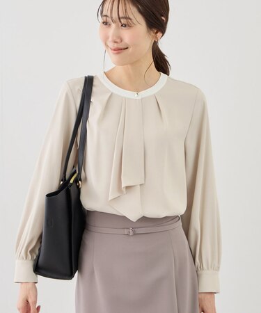 【WEB限定サイズ】配色アソートボウタイフウブラウス