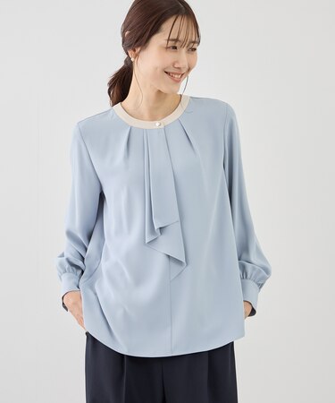 【WEB限定サイズ】配色アソートボウタイフウブラウス