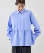 ペプラムシャツブラウス/UVカット・防シワ