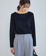 60シルケットボートネックジャケットインナー