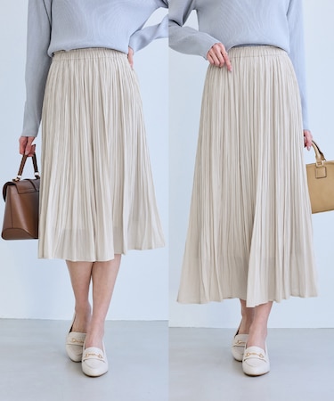 着丈が選べるエアリープリーツスカート
