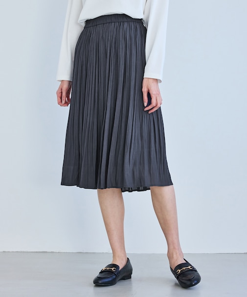 着丈が選べるエアリープリーツスカート