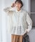 レースペプラムシャツブラウス