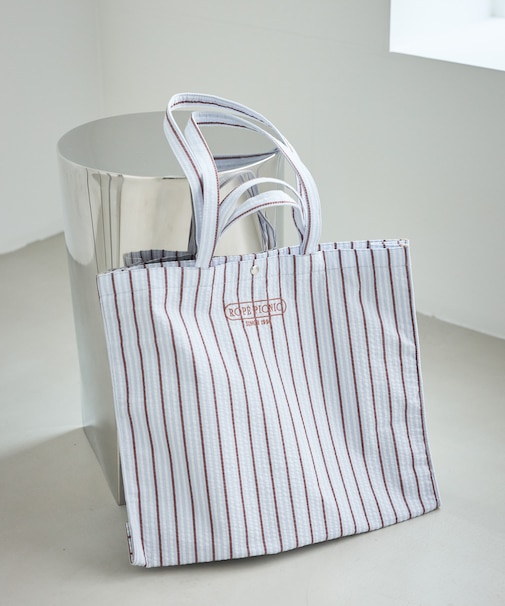 ストライプビッグトートバッグ/2WAY・A4対応