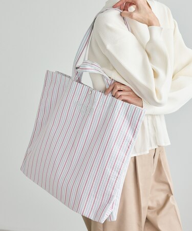 ストライプビッグトートバッグ/2WAY・A4対応