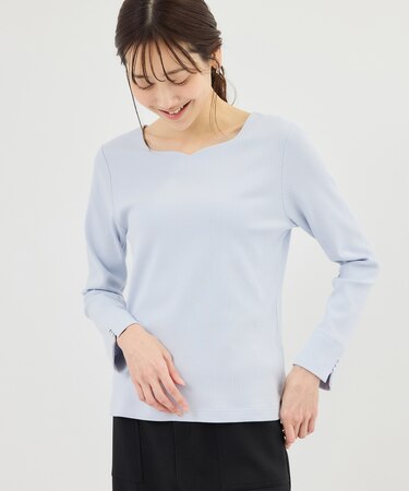 ハートネックリブジャケットインナー