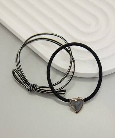 ハートモチーフヘアゴムセット