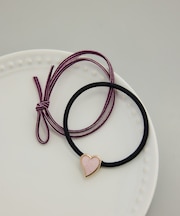 ハートモチーフヘアゴムセット