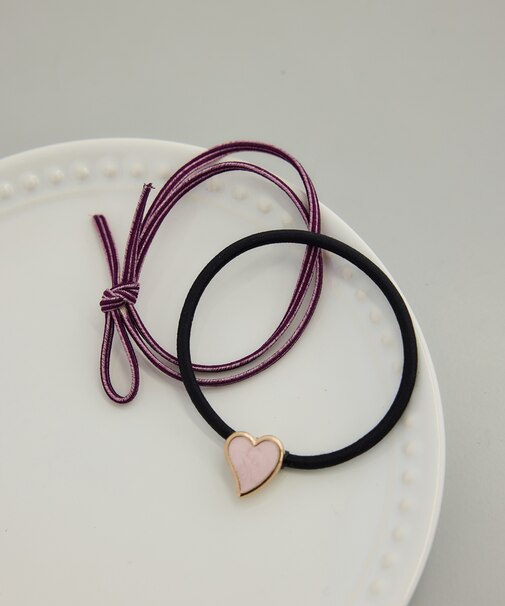 ハートモチーフヘアゴムセット