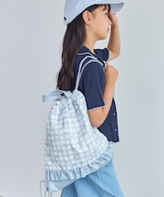 【KIDS/キッズ】チェック×リボン柄ナップザック