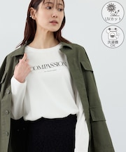 RENUロゴプリントロングTシャツ/UVカット・イージーケア