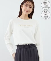 RENUロゴプリントロングTシャツ/UVカット・イージーケア