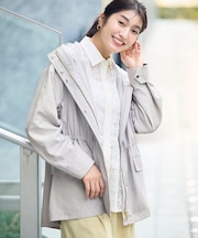 ミドル丈マウンテンパーカー スプリングコート/撥水・花粉ガード