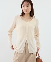 【WEB限定】コンパクトVネックカーディガン