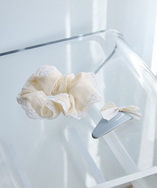 【KIDS/キッズ】レースシュシュ×ヘアピンセット