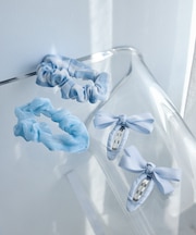 【KIDS/キッズ】チェックシュシュ×ヘアピンセット