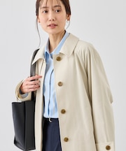 ミドル丈ステンカラーコート/花粉ガード・撥水